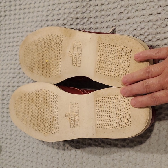 Sebago boat dockside dock Oxfords 7.5 Red (#1) - Picture 5 of 5